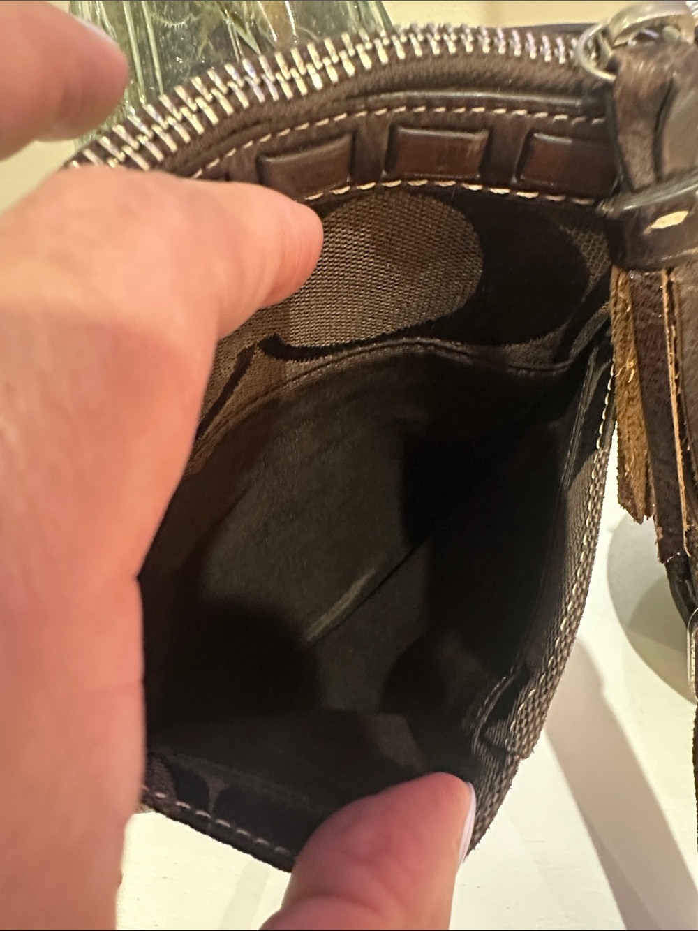 Coach Y2K Signature C Crossbody with Suede, Snakeskin and Patent - Picture 6 of 10